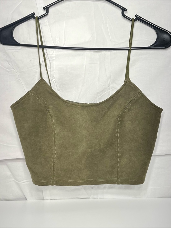 dazz Tops - Small Dazz green cropped top spaghetti straps with buttoned back